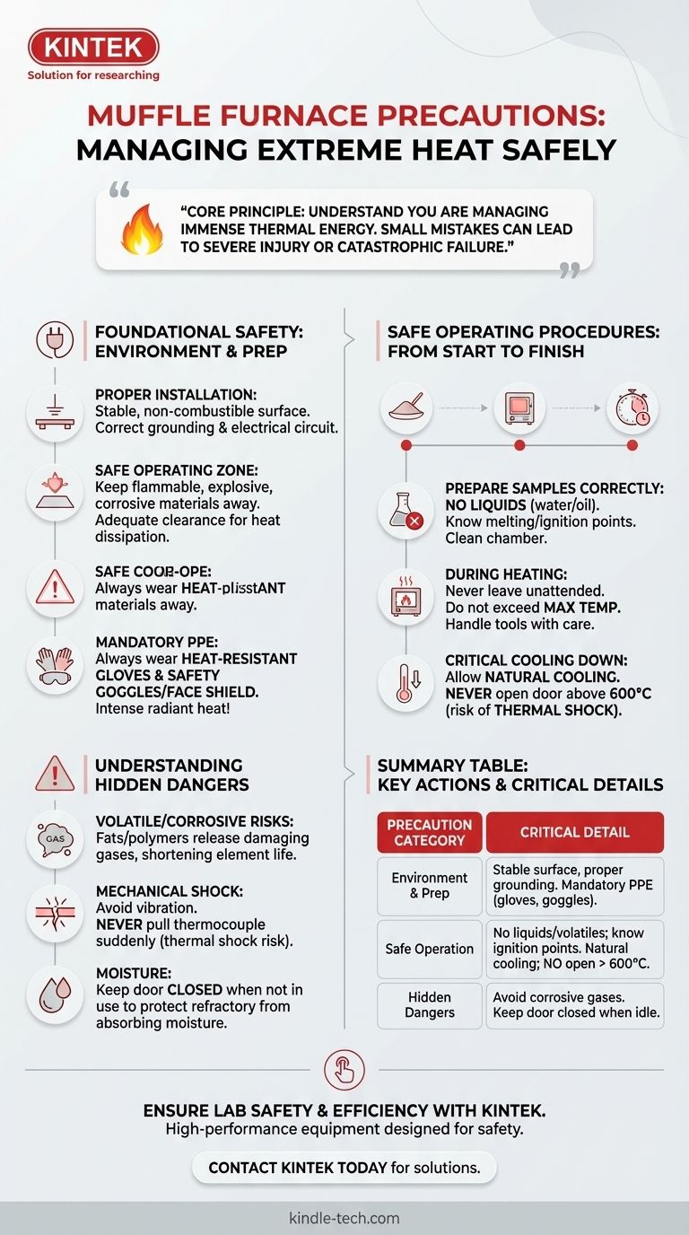 Welche Vorsichtsmaßnahmen sind bei einem Muffelofen zu beachten? Wesentliche Sicherheitsprotokolle für Ihr Labor Visuelle Anleitung