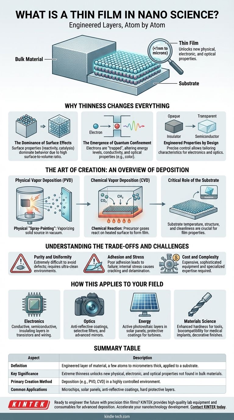 ما هي الأغشية الرقيقة في علوم النانو؟ الطبقة الهندسية التي تدعم التكنولوجيا الحديثة دليل مرئي