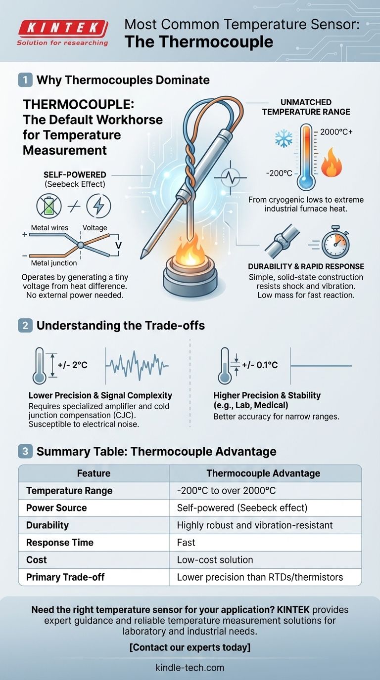 Quel est le type de capteur de température le plus courant ? La polyvalence inégalée des thermocouples Guide Visuel