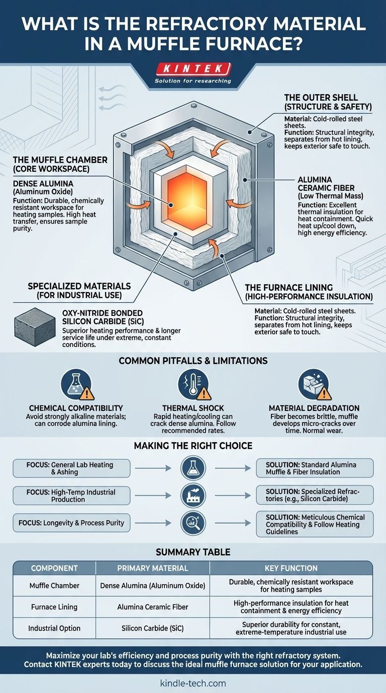 Qual è il materiale refrattario in una fornace a muffola? Scopri il sistema ceramico ad alta temperatura Guida Visiva
