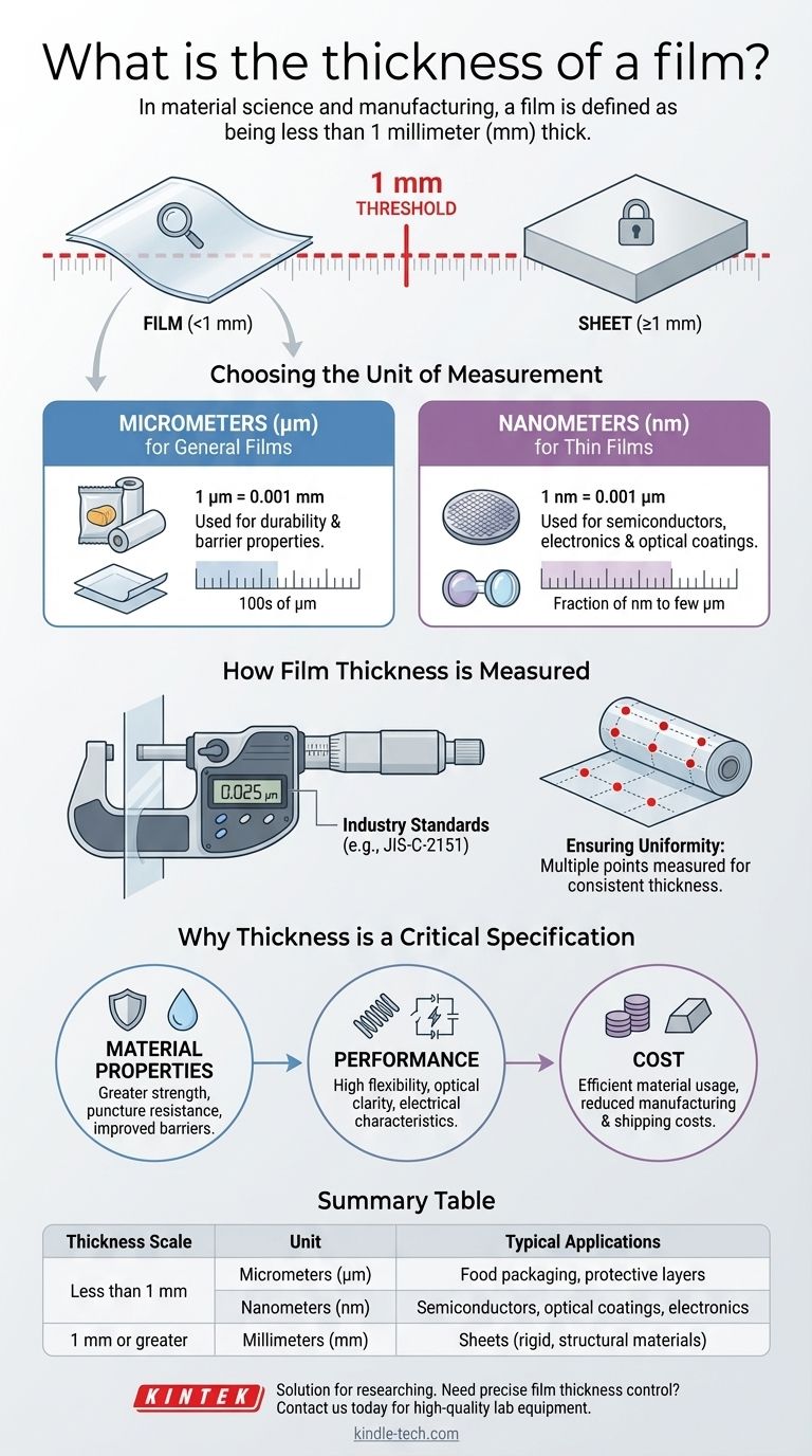 Qual é a espessura de um filme? Um guia para o limiar de 1 mm e unidades de medição Guia Visual