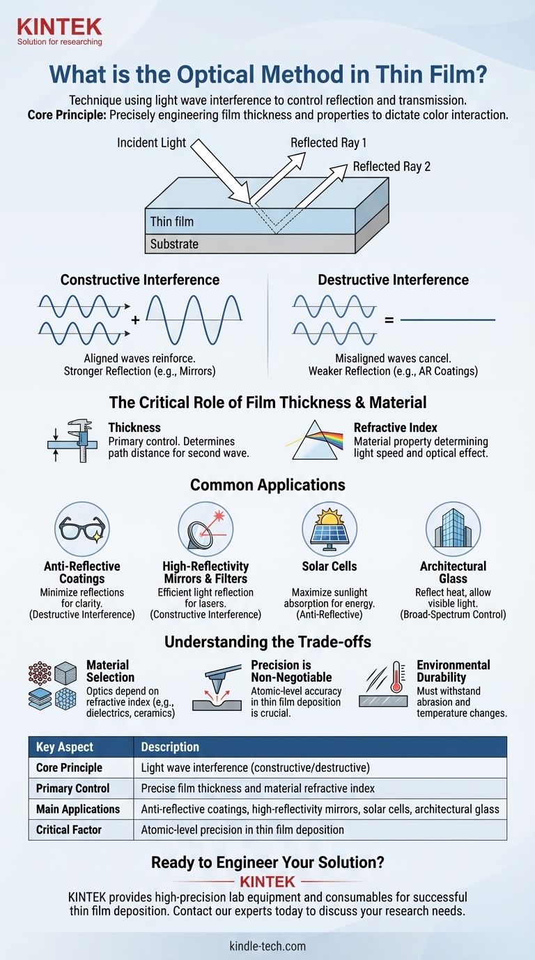 ما هي الطريقة البصرية في الأغشية الرقيقة؟ تسخير تداخل الضوء للتحكم الدقيق دليل مرئي