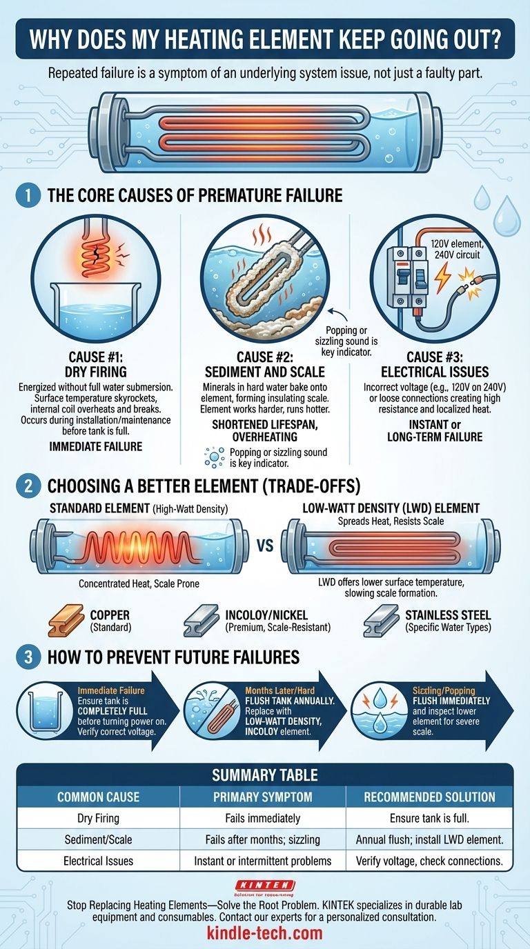 لماذا يستمر عنصر التسخين الخاص بي في التلف؟ أوقف دورة الفشل هذه الحلول الخبيرة. دليل مرئي