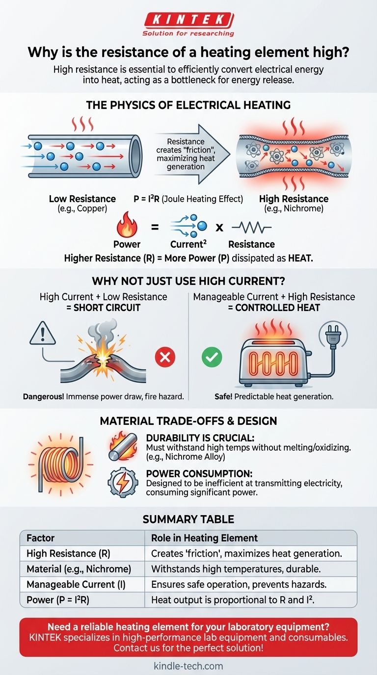 لماذا تكون مقاومة عنصر التسخين عالية؟ لتحويل الكهرباء إلى حرارة بكفاءة دليل مرئي