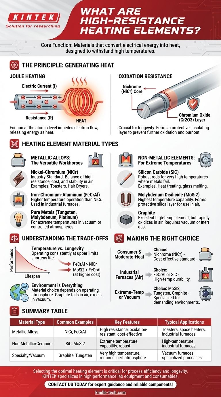 Quali sono gli elementi riscaldanti ad alta resistenza? Scegli l'elemento giusto per la tua temperatura e atmosfera Guida Visiva