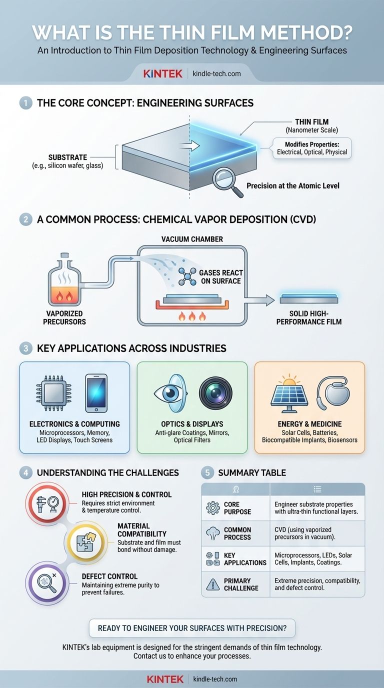 ¿Qué es el método de película delgada? Una guía para la ingeniería avanzada de superficies Guía Visual