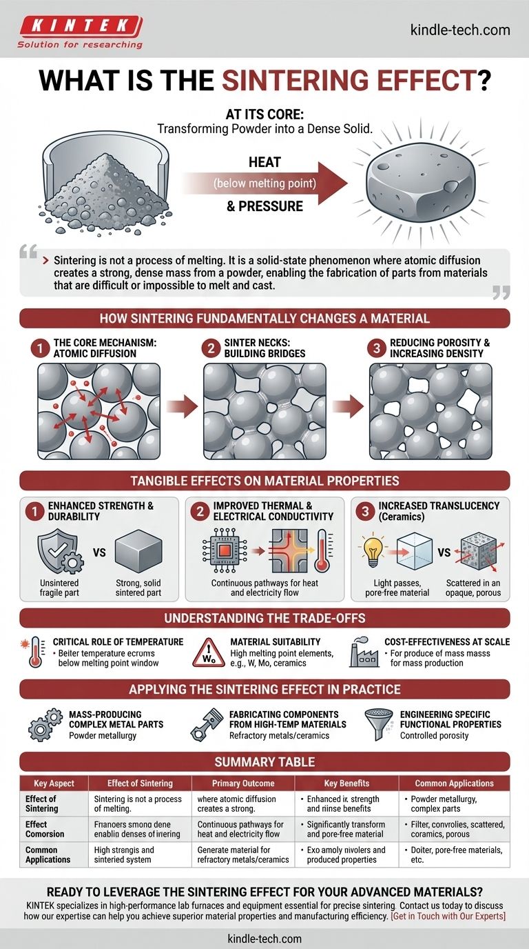 Qu'est-ce que l'effet de frittage ? Transformer la poudre en pièces durables et performantes Guide Visuel