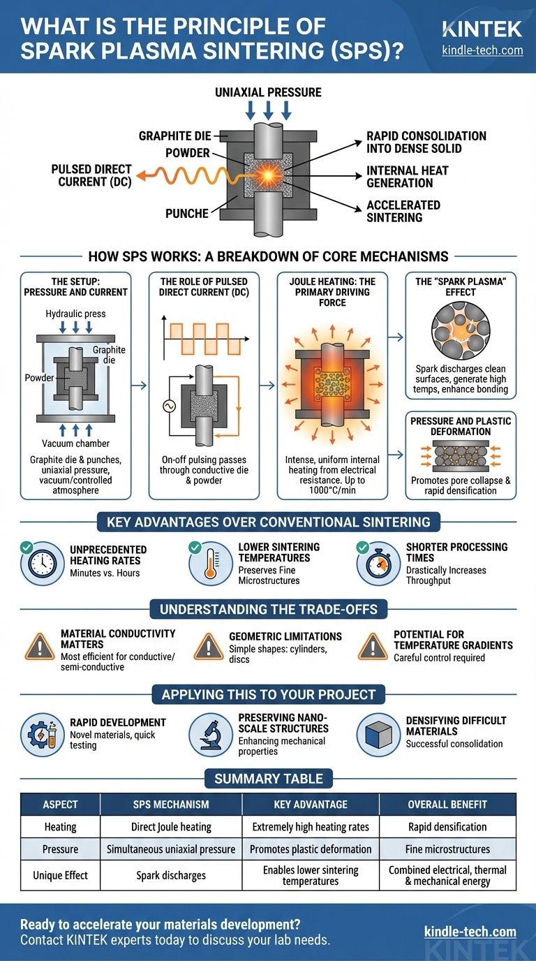 Quel est le principe du frittage par plasma étincelle ? Atteindre une densification rapide des matériaux à basse température Guide Visuel