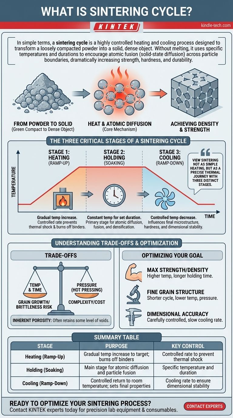 焼結サイクルとは？高密度で強度の高い部品を実現するための熱処理プロセスのガイド ビジュアルガイド