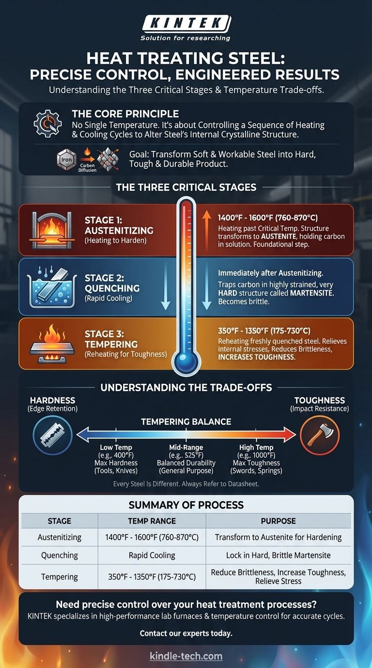 강철 열처리 온도는 얼마나 뜨겁나요? 완벽한 경도와 인성을 위한 온도 사이클 마스터하기 시각적 가이드