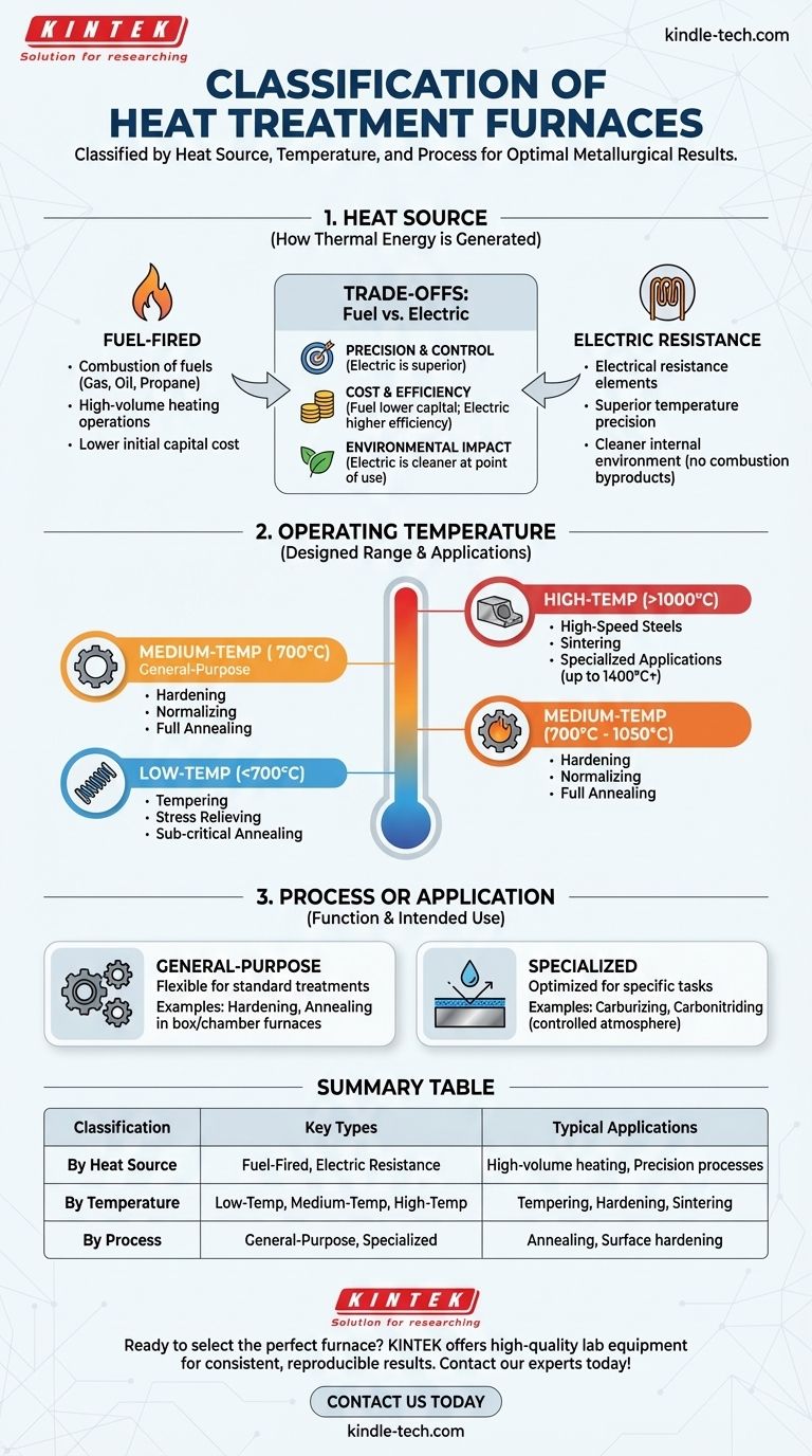 Quais são as classificações dos fornos de tratamento térmico? Um guia para selecionar o forno certo para o seu processo Guia Visual