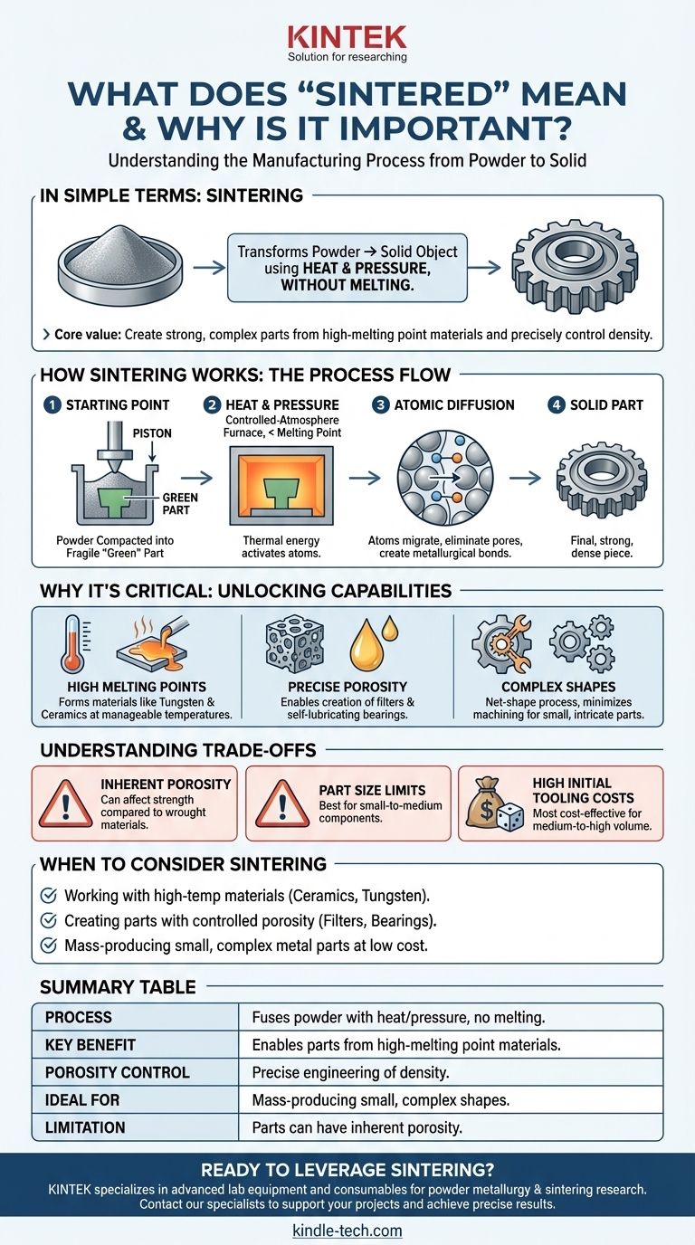 「焼結」とは何を意味しますか？固体製造の力を解き放つ ビジュアルガイド