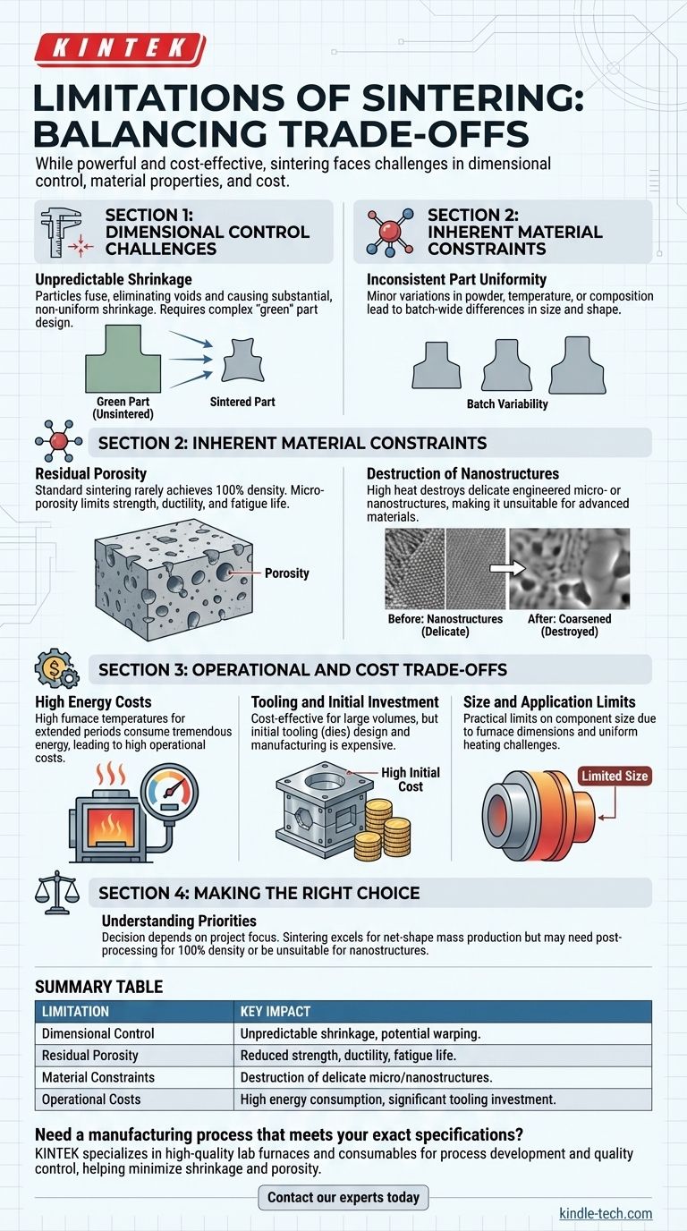 ما هي حدود التلبيد؟ فهم المفاضلات في علم المساحيق المعدنية دليل مرئي