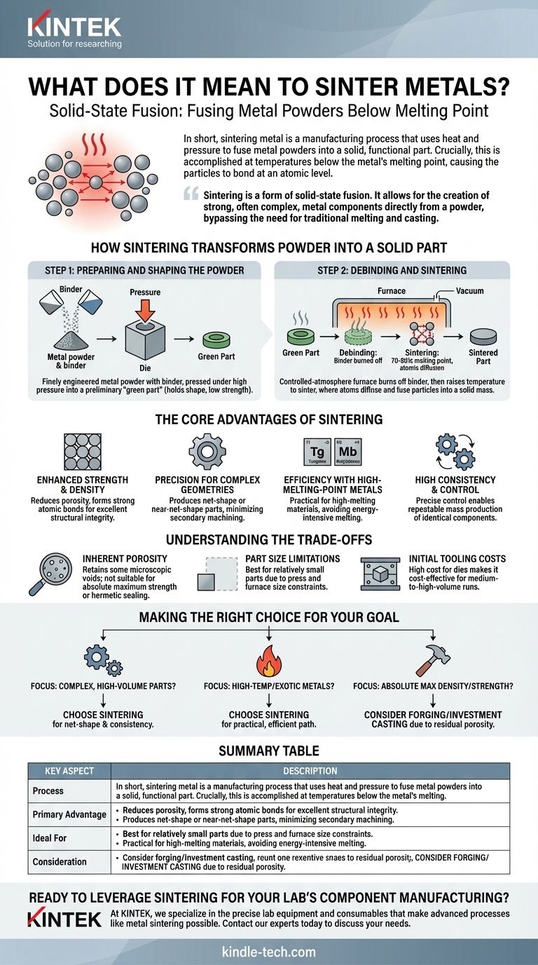 ¿Qué significa sinterizar metales? Una guía para la fusión en estado sólido para piezas resistentes y complejas Guía Visual
