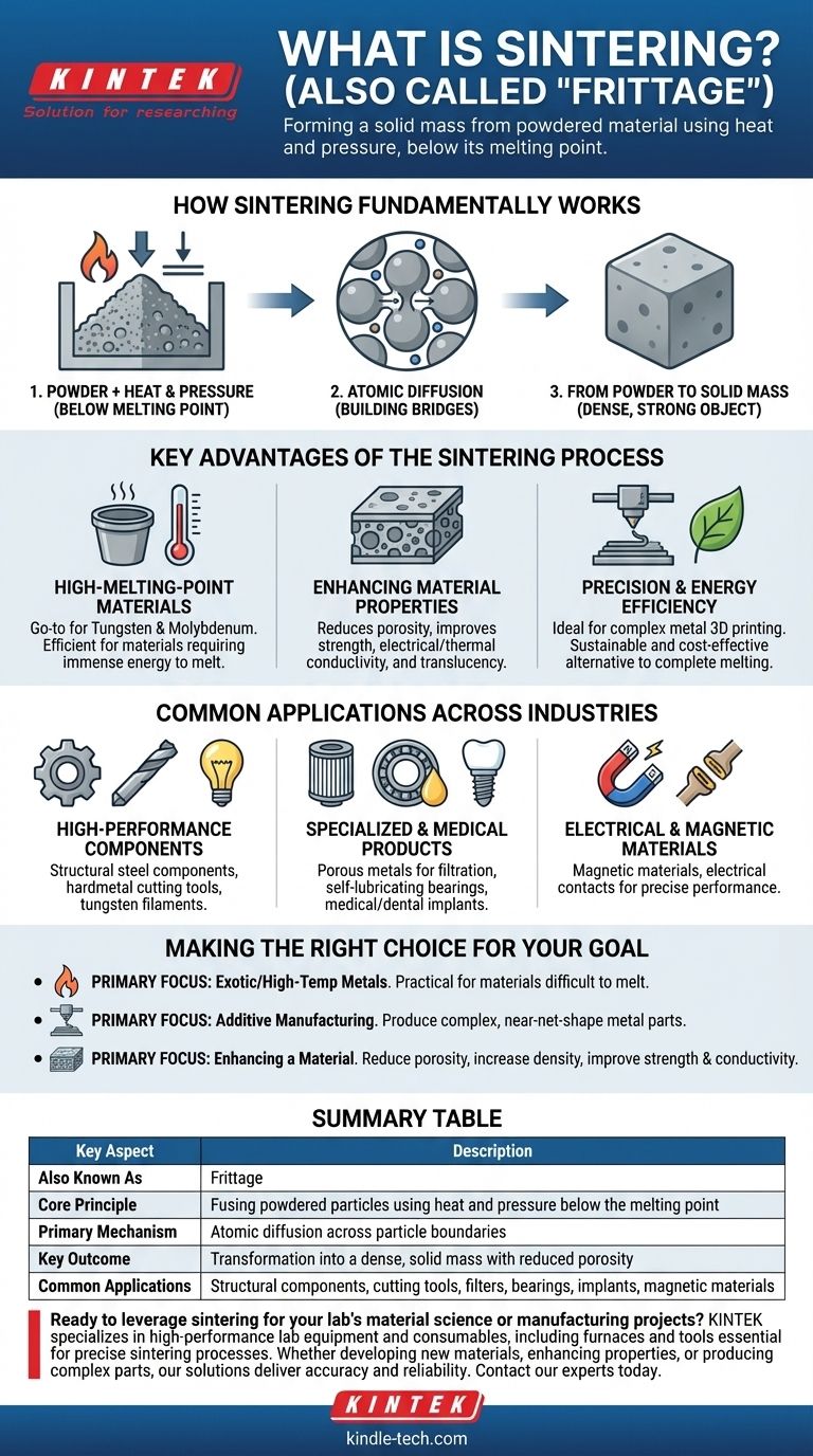 Como também é chamada a sinterização? Descubra a 'Frittage' e o seu papel na manufatura avançada Guia Visual