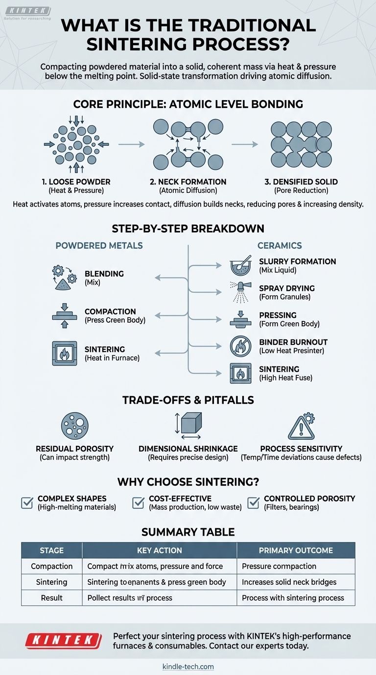 Was ist der traditionelle Sinterprozess? Ein Leitfaden zur Pulvermetallurgie & Keramikherstellung Visuelle Anleitung