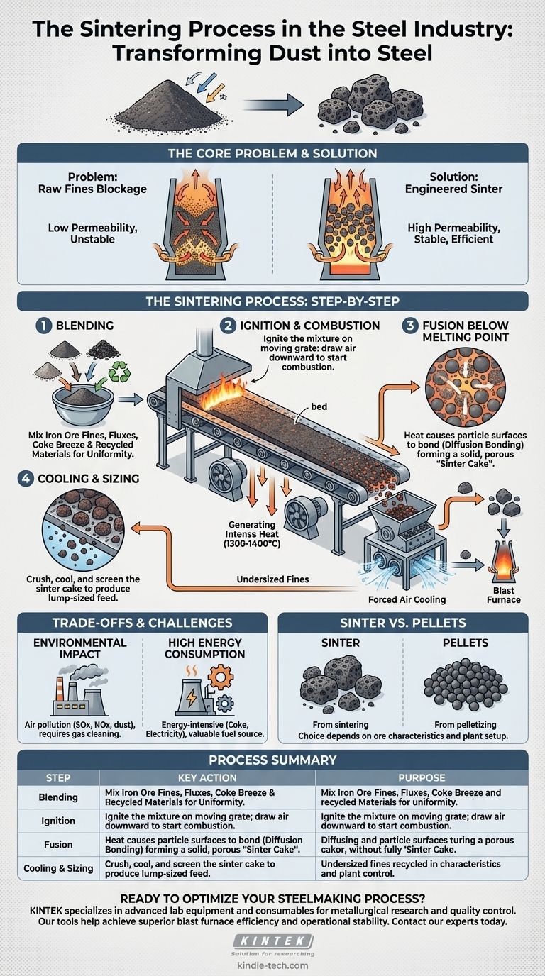 製鉄業界における焼結のプロセスとは何ですか？エンジニアリングされた原料で高炉効率を最適化する ビジュアルガイド