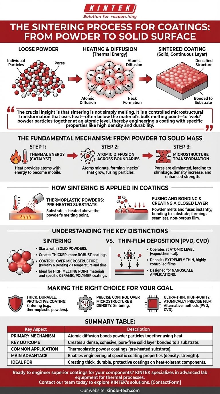Что такое процесс спекания покрытий? Создание прочных, твердых слоев из порошка Визуальное руководство