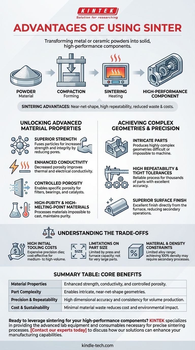 Quels sont les avantages de l'utilisation du frittage ? Obtenez des pièces complexes et à haute résistance avec un minimum de déchets Guide Visuel