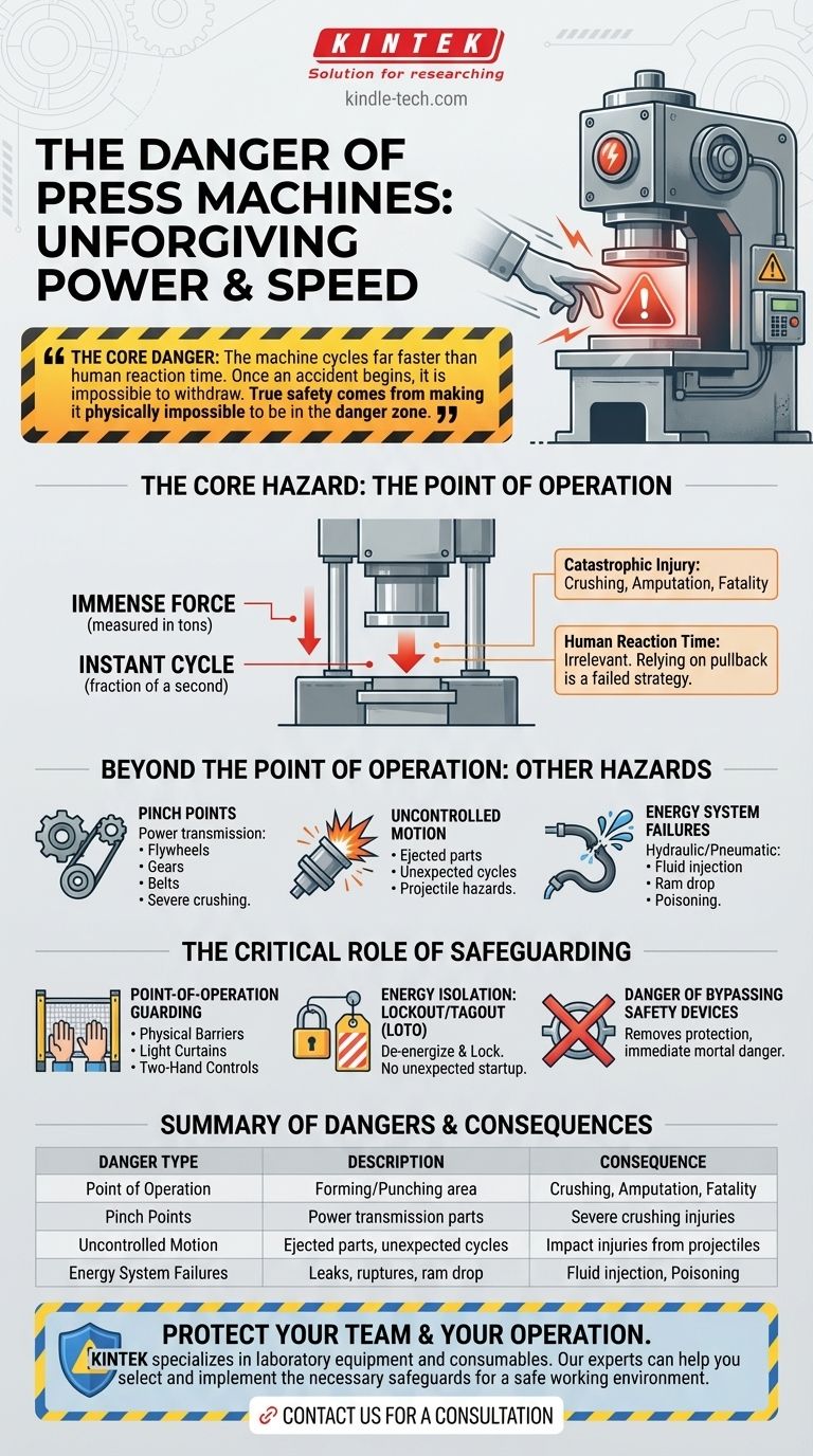 프레스 기계의 위험성은 무엇인가요? 절대적인 안전을 요구하는 무자비한 힘 시각적 가이드