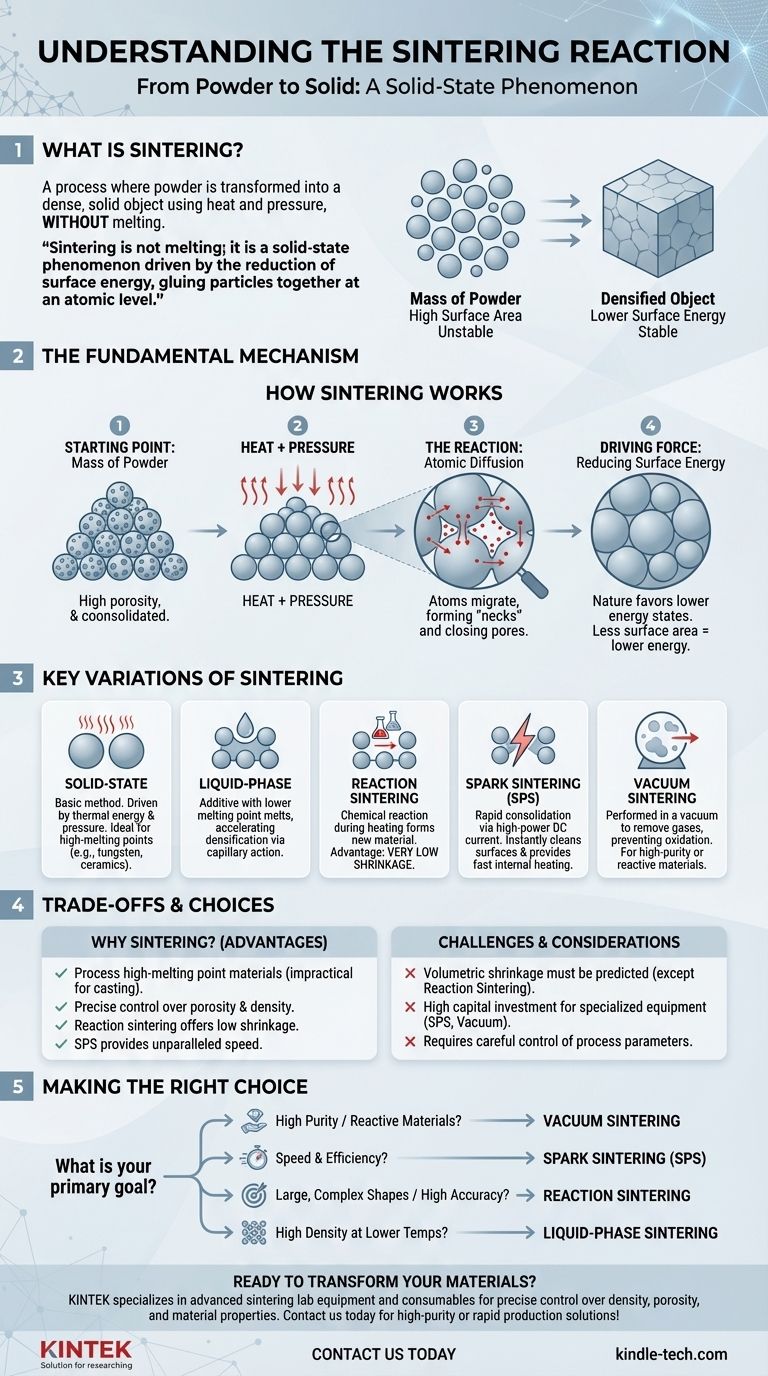 什么是烧结反应？将粉末转化为致密固体而不熔化 图解指南