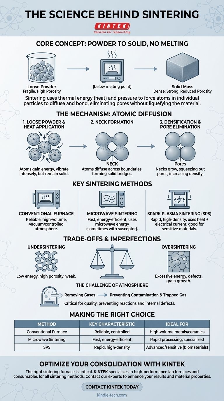 Qual é a ciência por trás da sinterização? Dominando o Processo Térmico para Materiais Mais Fortes Guia Visual