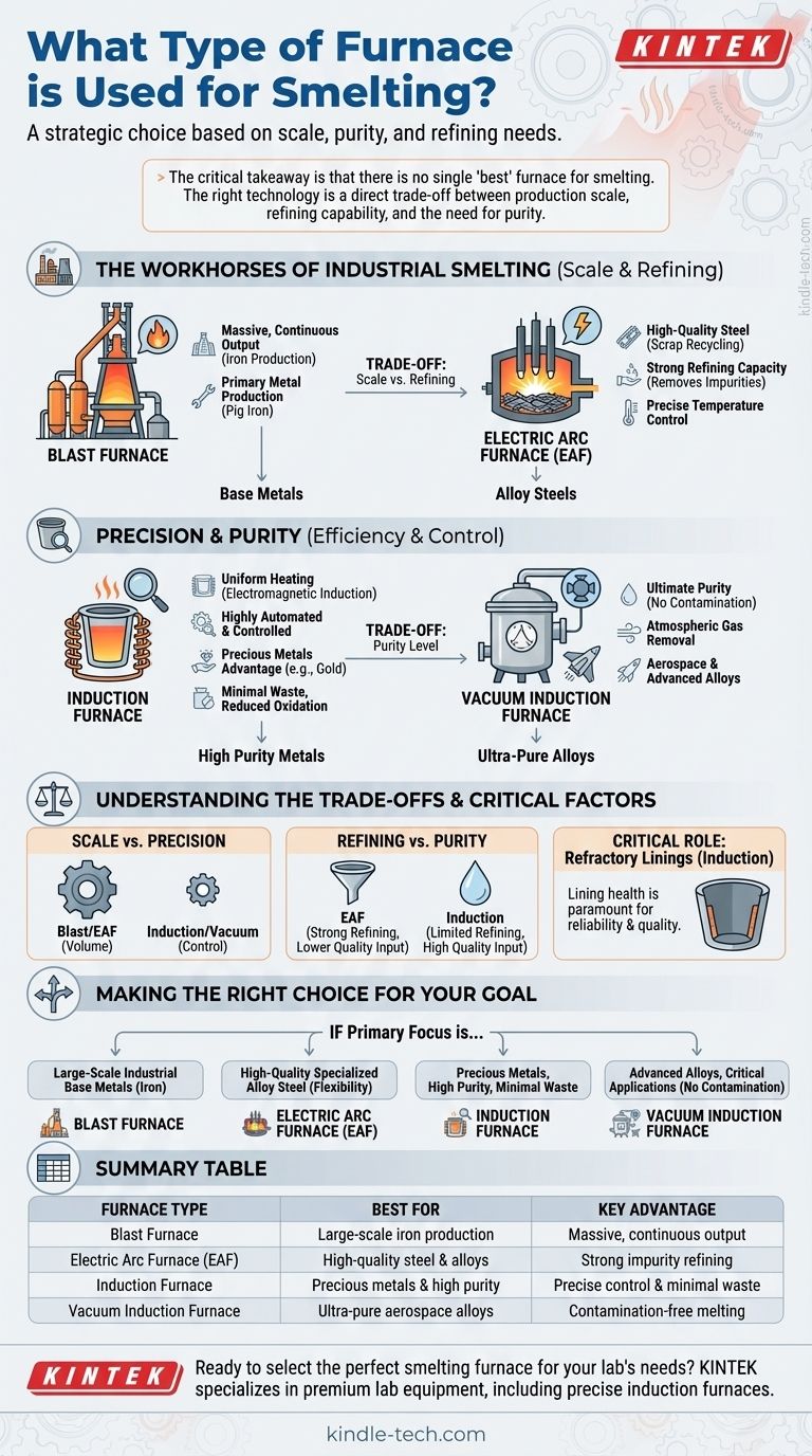 ¿Qué tipo de horno se utiliza para la fundición? Elija la tecnología adecuada para su metal Guía Visual