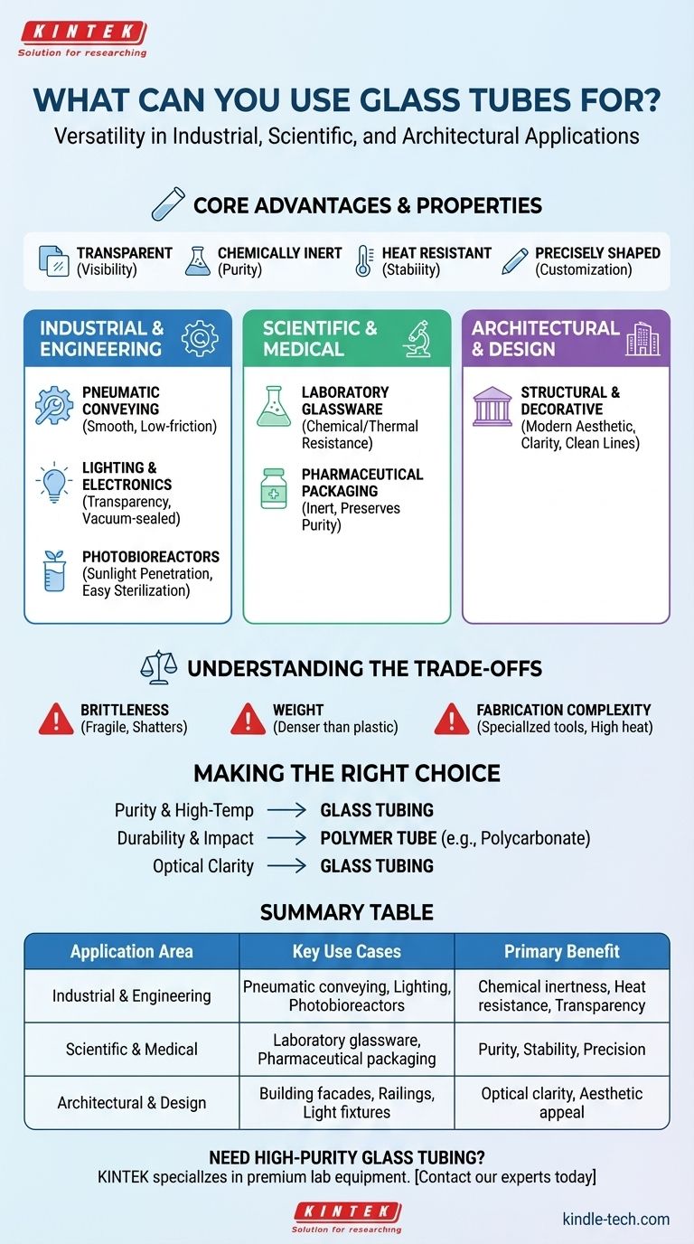 Per cosa si possono usare i tubi di vetro? Applicazioni essenziali in laboratorio, industria e design Guida Visiva