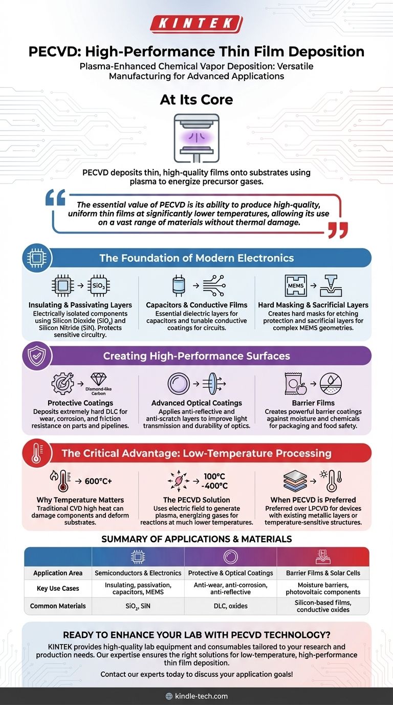 PECVD的用途是什么？实现低温、高性能薄膜 图解指南