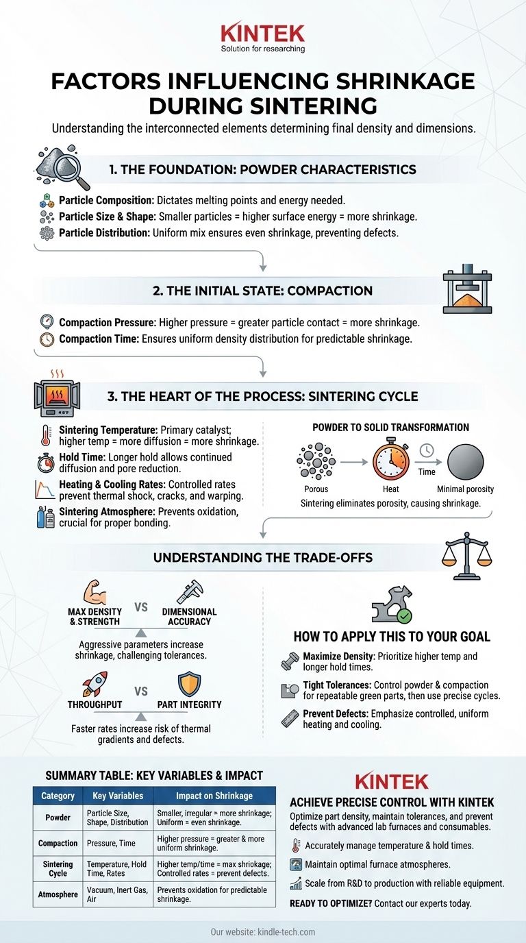 What are the factors influencing shrinkage during sintering? Control Dimensional Changes for Precision Parts Visual Guide
