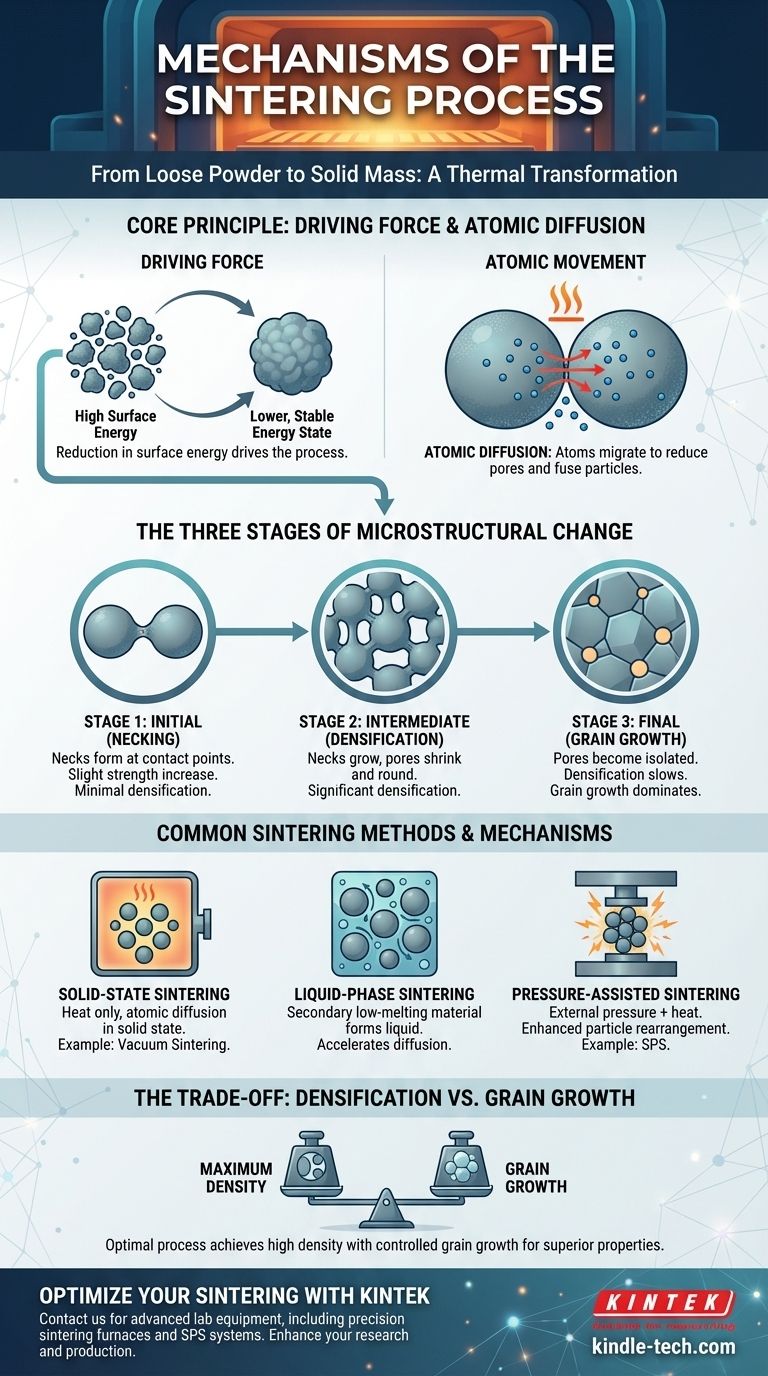 Quels sont les mécanismes du processus de frittage ? Débloquez des matériaux plus solides et plus denses Guide Visuel