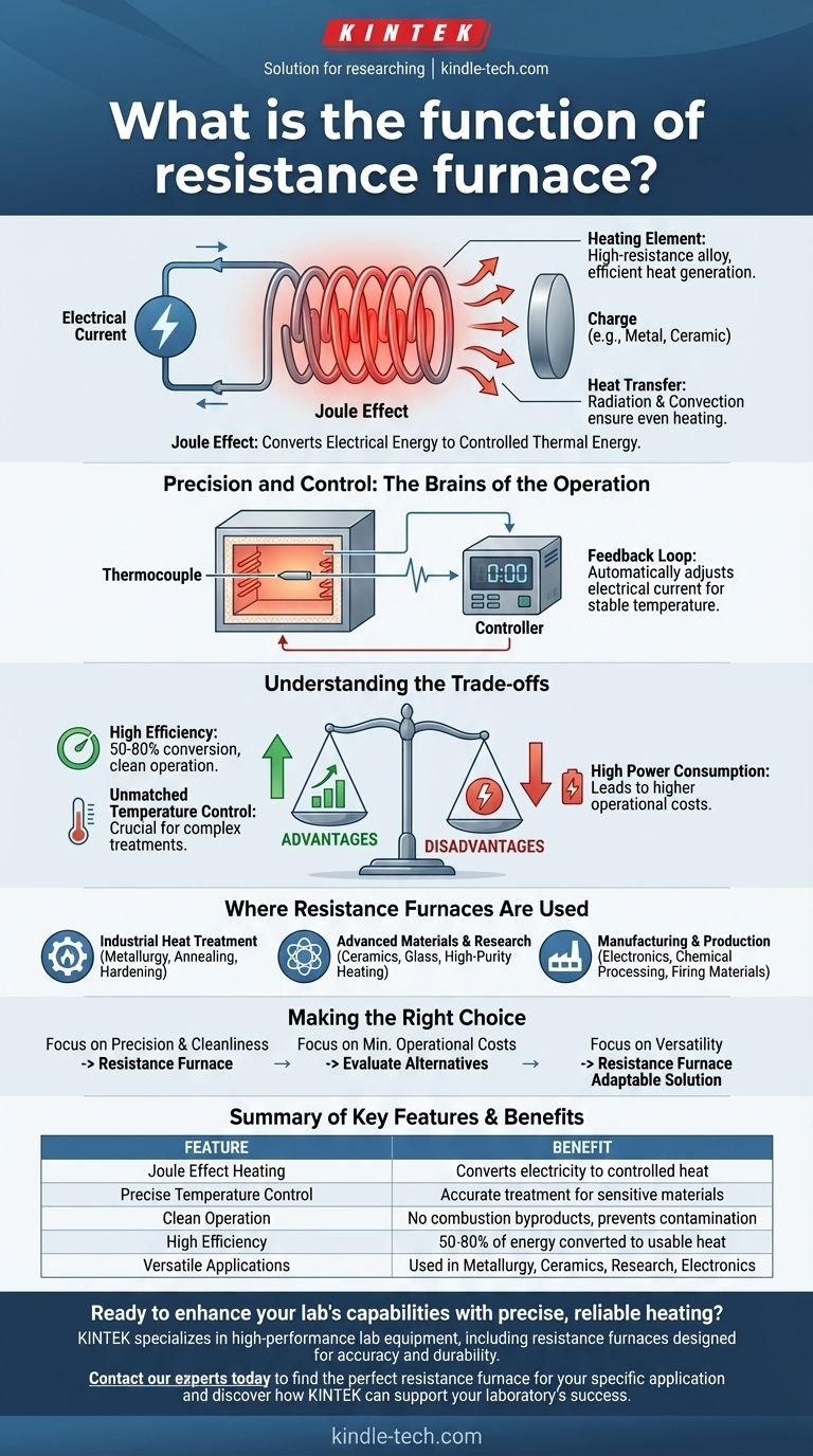 What is the function of a resistance furnace? Achieve Unmatched Precision and Clean Heat Visual Guide