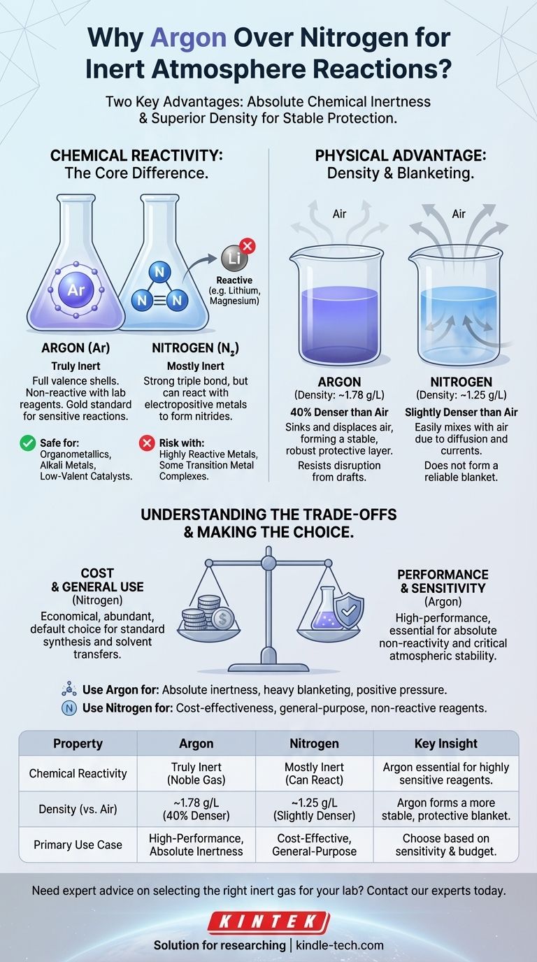 لماذا يعتبر الأرجون أفضل من النيتروجين للجو الخامل؟ ضمان التفاعل المطلق والاستقرار دليل مرئي