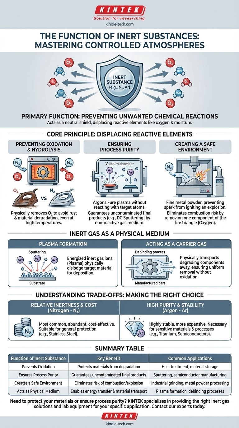 Quelle est la fonction d'un inerte ? Prévenir les réactions chimiques indésirables pour un processus contrôlé Guide Visuel