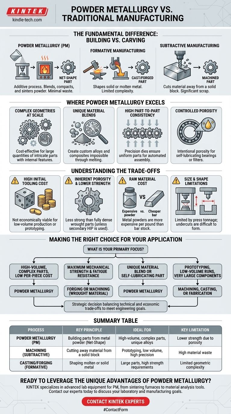 粉末冶金与其他制造工艺有何不同？以最少的浪费来制造零件 图解指南