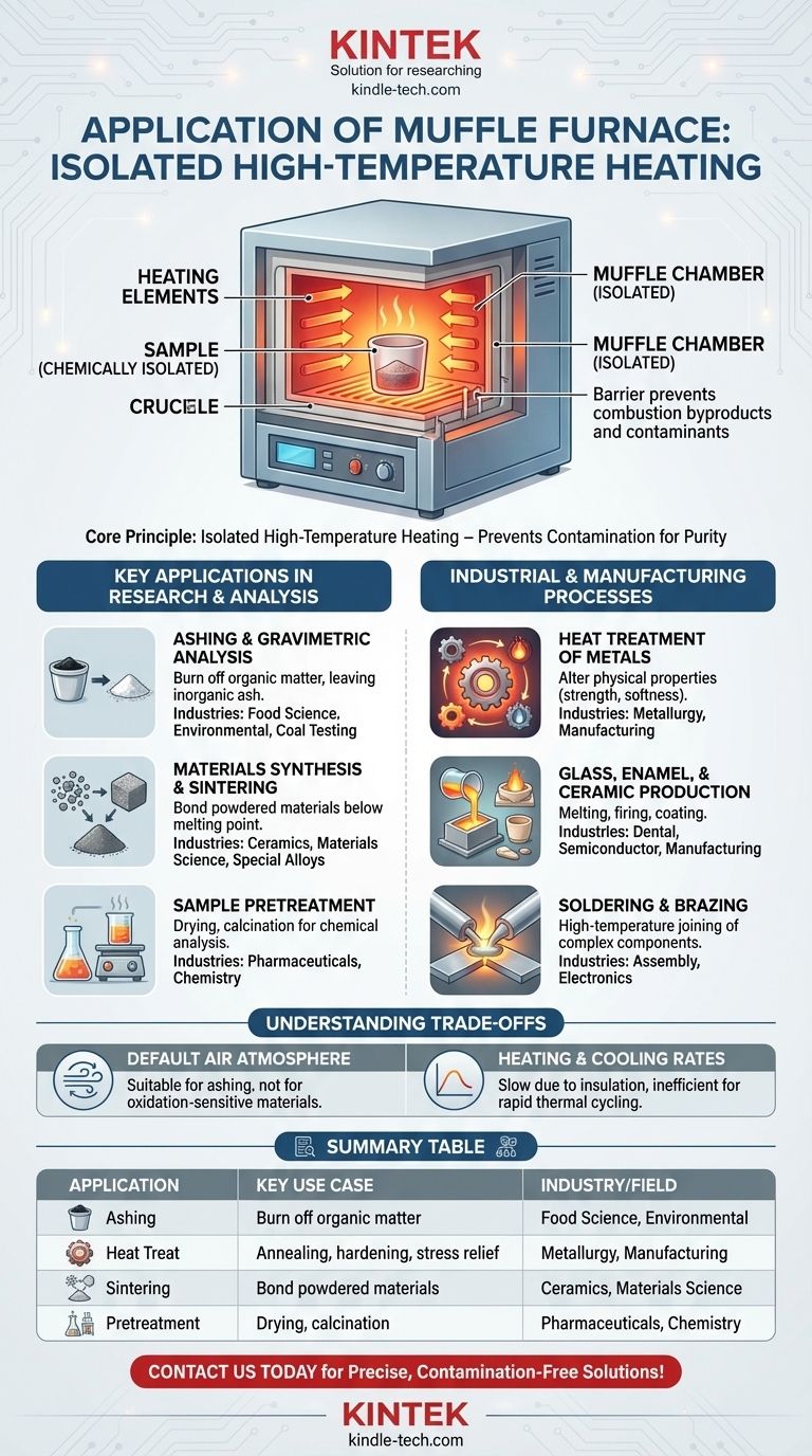 Quelle est l'application d'un four à moufle ? Réaliser un traitement à haute température sans contamination Guide Visuel