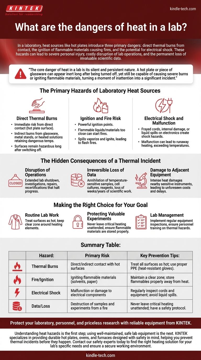 What are the dangers of heat in a lab? Protect Your Lab from Burns, Fires, and Data Loss Visual Guide