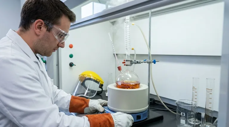 ما هي الاحتياطات التي يجب اتخاذها لتسخين مادة في المختبر؟ ضمان السلامة ومنع الحوادث