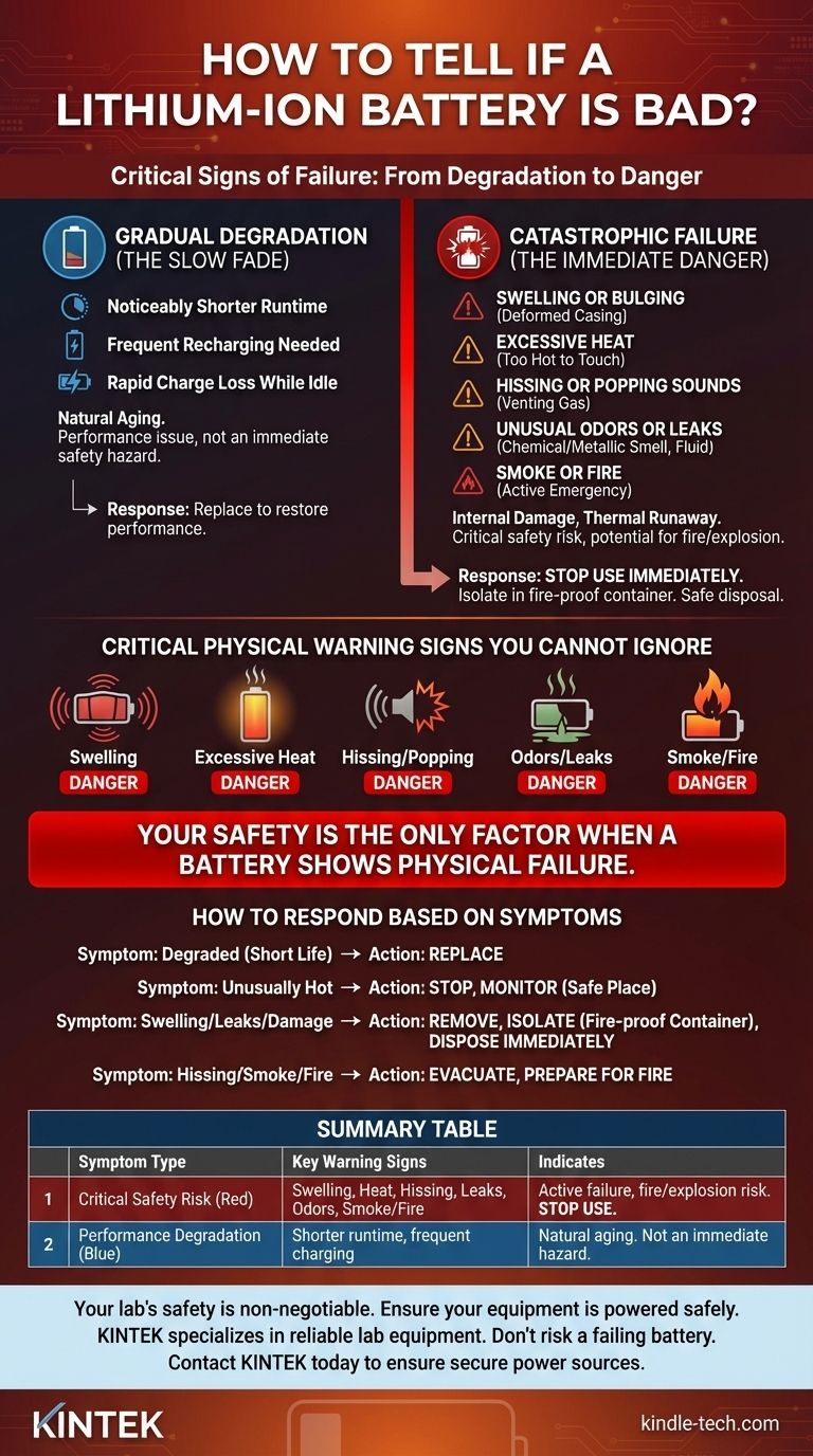 Wie erkennt man, ob ein Lithium-Ionen-Akku defekt ist? Erkennen Sie die kritischen Anzeichen eines Ausfalls, bevor es zu spät ist. Visuelle Anleitung
