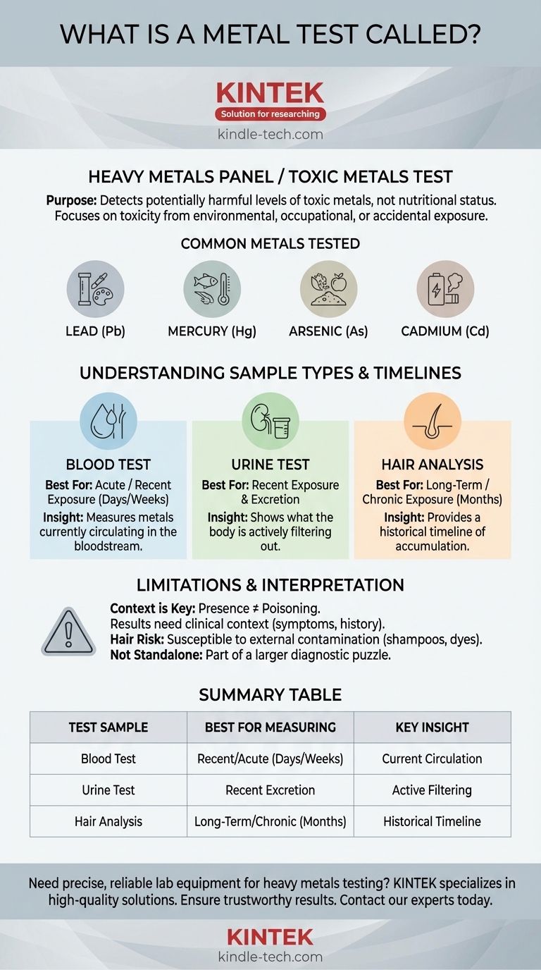 Come si chiama un test per i metalli? Una guida ai pannelli per metalli pesanti e ai test di esposizione tossica Guida Visiva