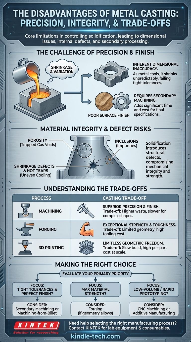 ¿Cuáles son las desventajas de la fundición de metales? Comprendiendo las compensaciones para su proceso de fabricación Guía Visual