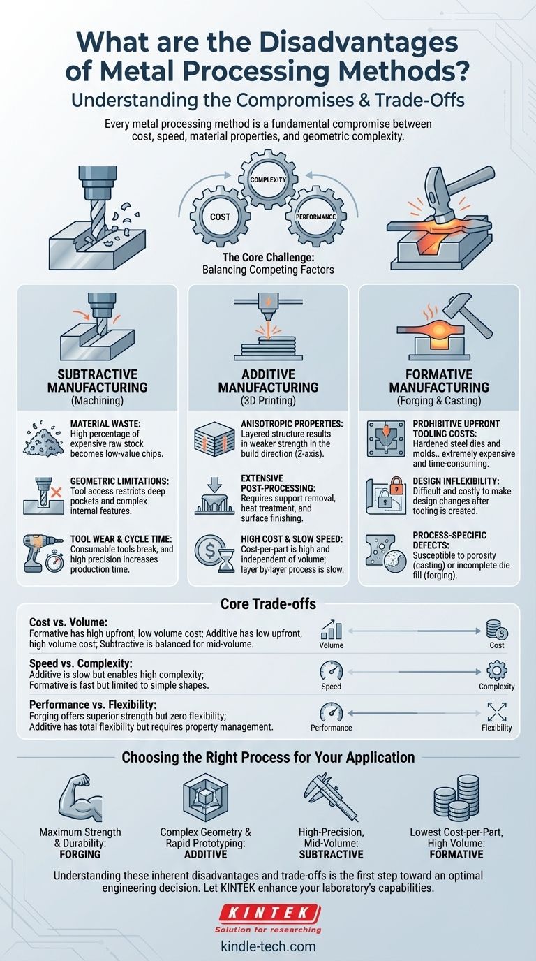What is the disadvantage of metal processing method? Uncover the Key Trade-Offs in Manufacturing Visual Guide