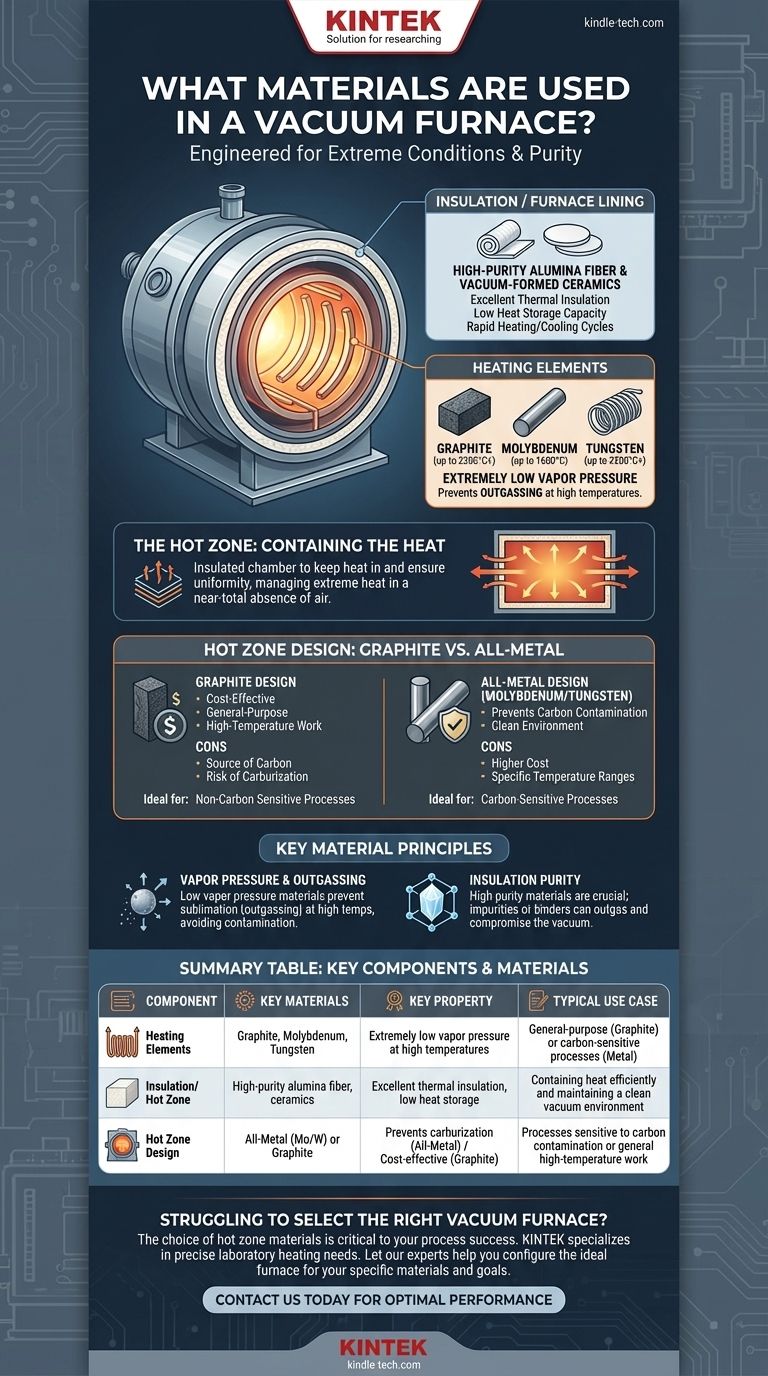 Welche Materialien werden in einem Vakuumofen verwendet? Die Wahl der richtigen Heizzone für Ihren Prozess Visuelle Anleitung