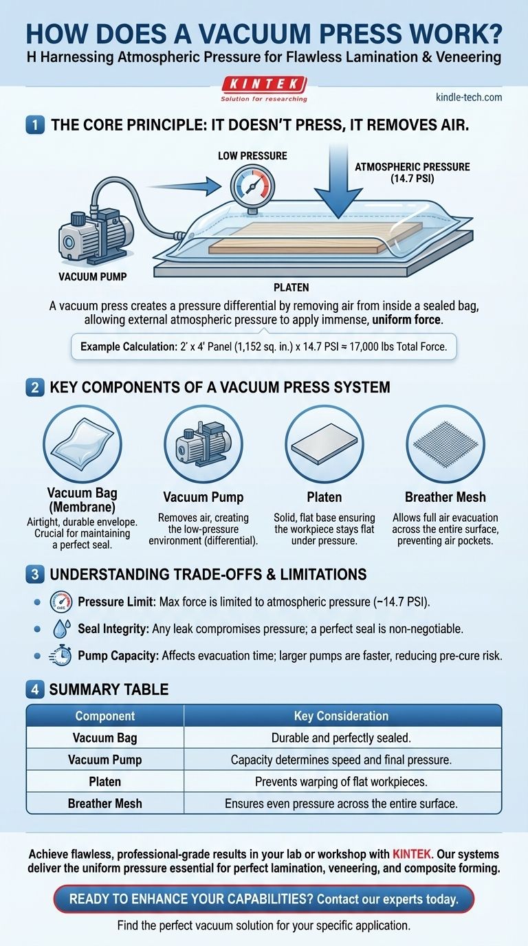 真空プレスはどのように機能するのですか？完璧なラミネート加工のために大気圧を活用する方法 ビジュアルガイド