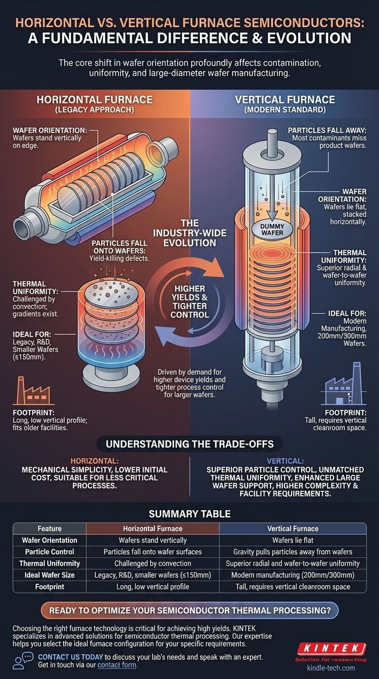 ما هو الفرق بين أفران أشباه الموصلات العمودية والأفقية؟ افتح آفاقًا لتحقيق إنتاجية وتوحيد فائقين دليل مرئي