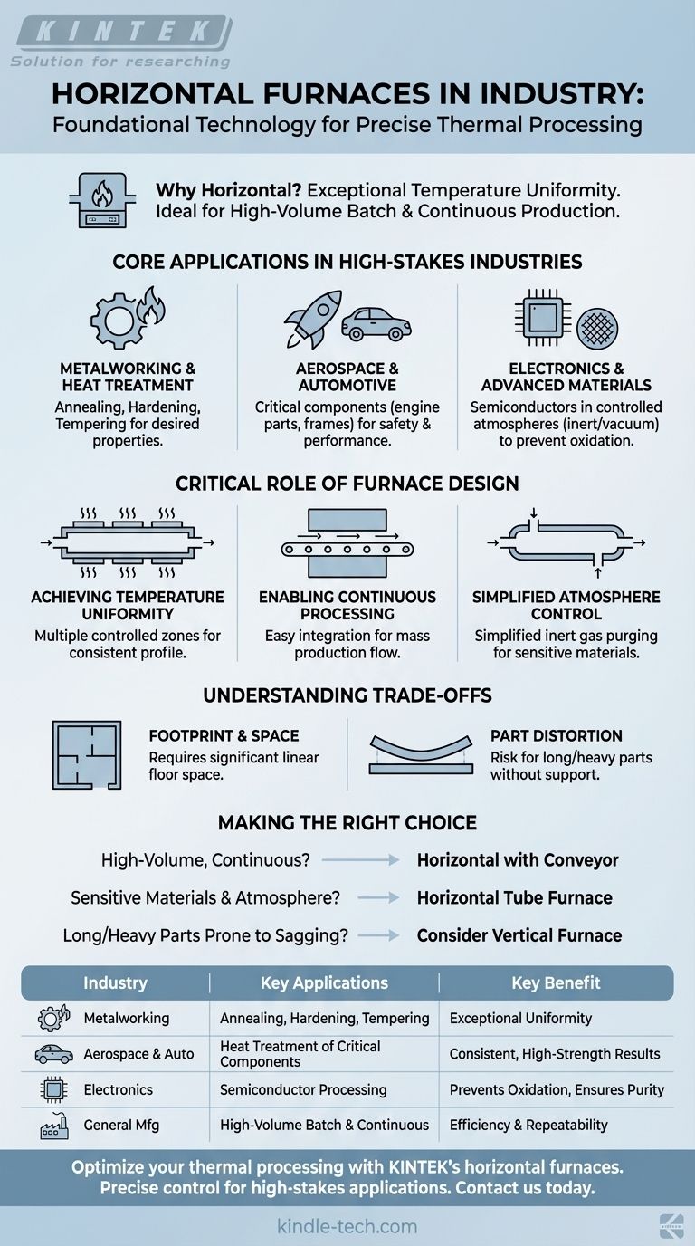 卧式炉用于何处？为您的材料实现卓越的热处理 图解指南