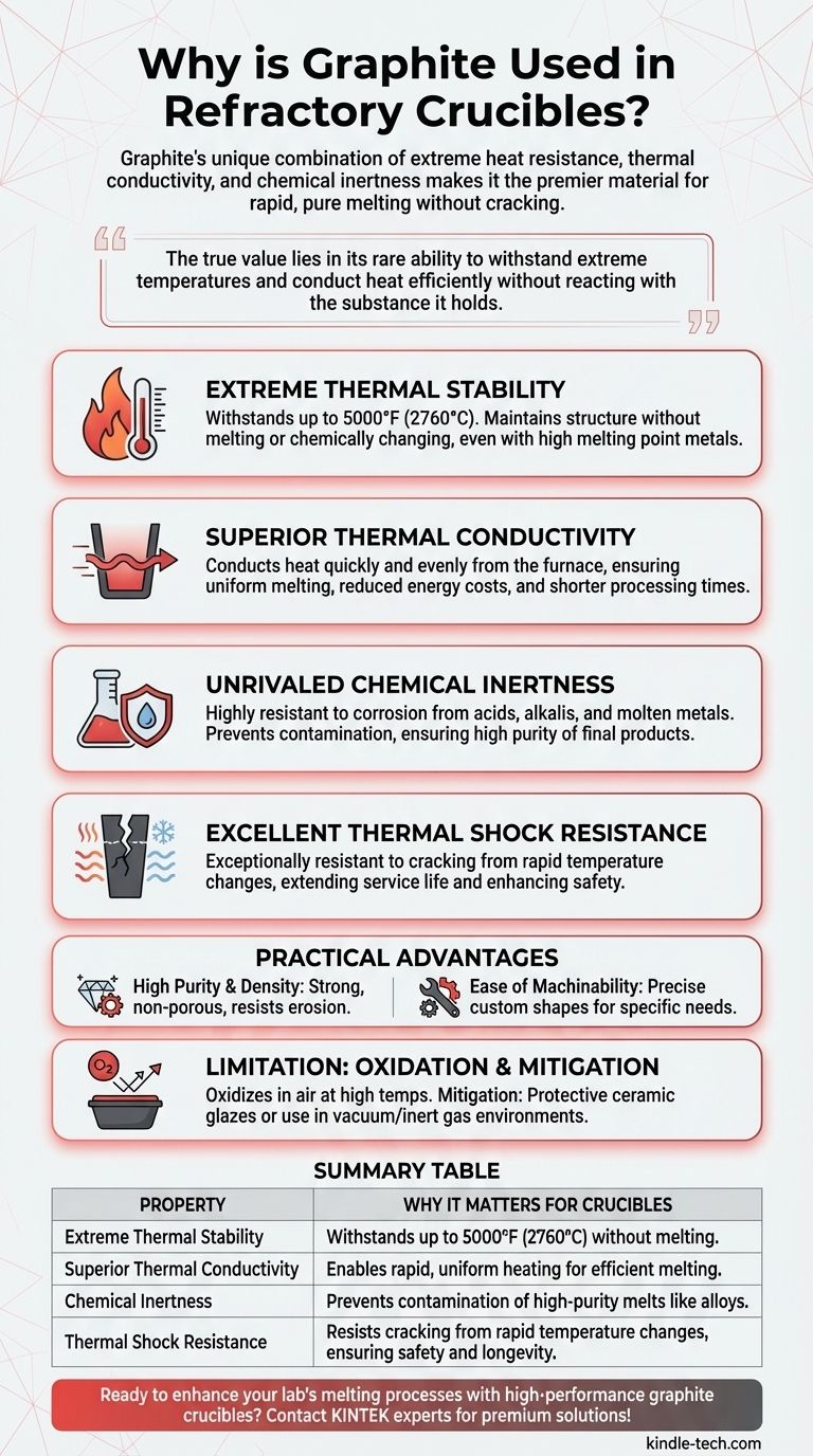 Почему графит используется при изготовлении огнеупорных тиглей? Для превосходной производительности плавки при высоких температурах Визуальное руководство