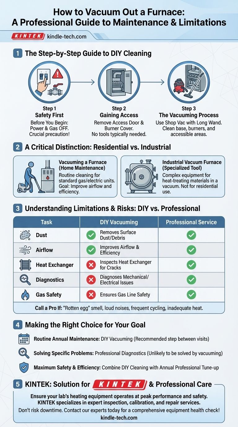 How to vacuum out a furnace? A Step-by-Step Guide to Safe DIY Maintenance Visual Guide