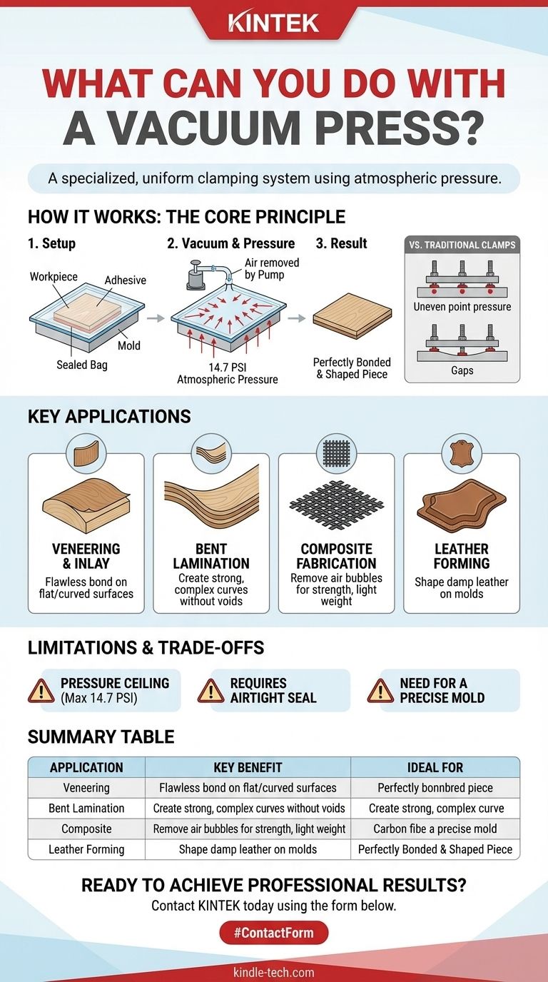 ما الذي يمكنك فعله باستخدام مكبس التفريغ؟ تحقيق الترقق والتثبيت الخالي من العيوب دليل مرئي