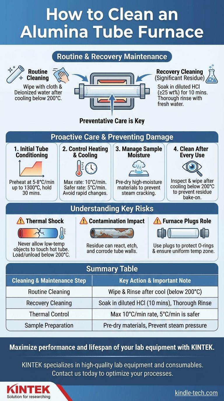 ¿Cómo se limpia un horno de tubo de alúmina? Prolongue la vida útil del tubo con un mantenimiento adecuado Guía Visual